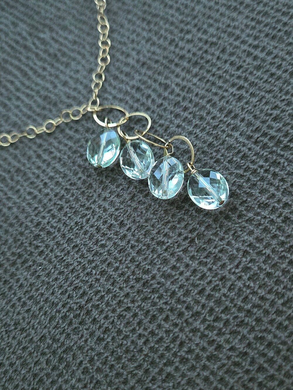 Gold💛 Necklace With Green💚 Amethyst Gemstones💎 - NWOT